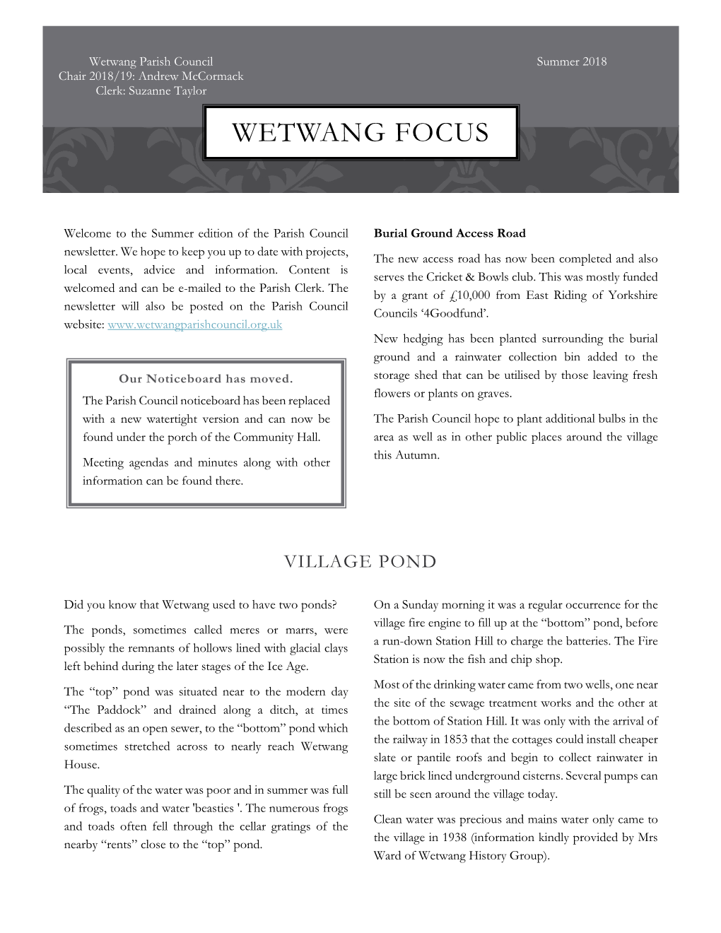 Wetwang Focus