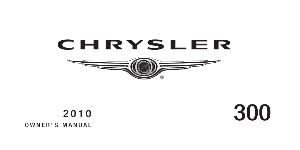 2010 Chrysler 300 Owner's Manual