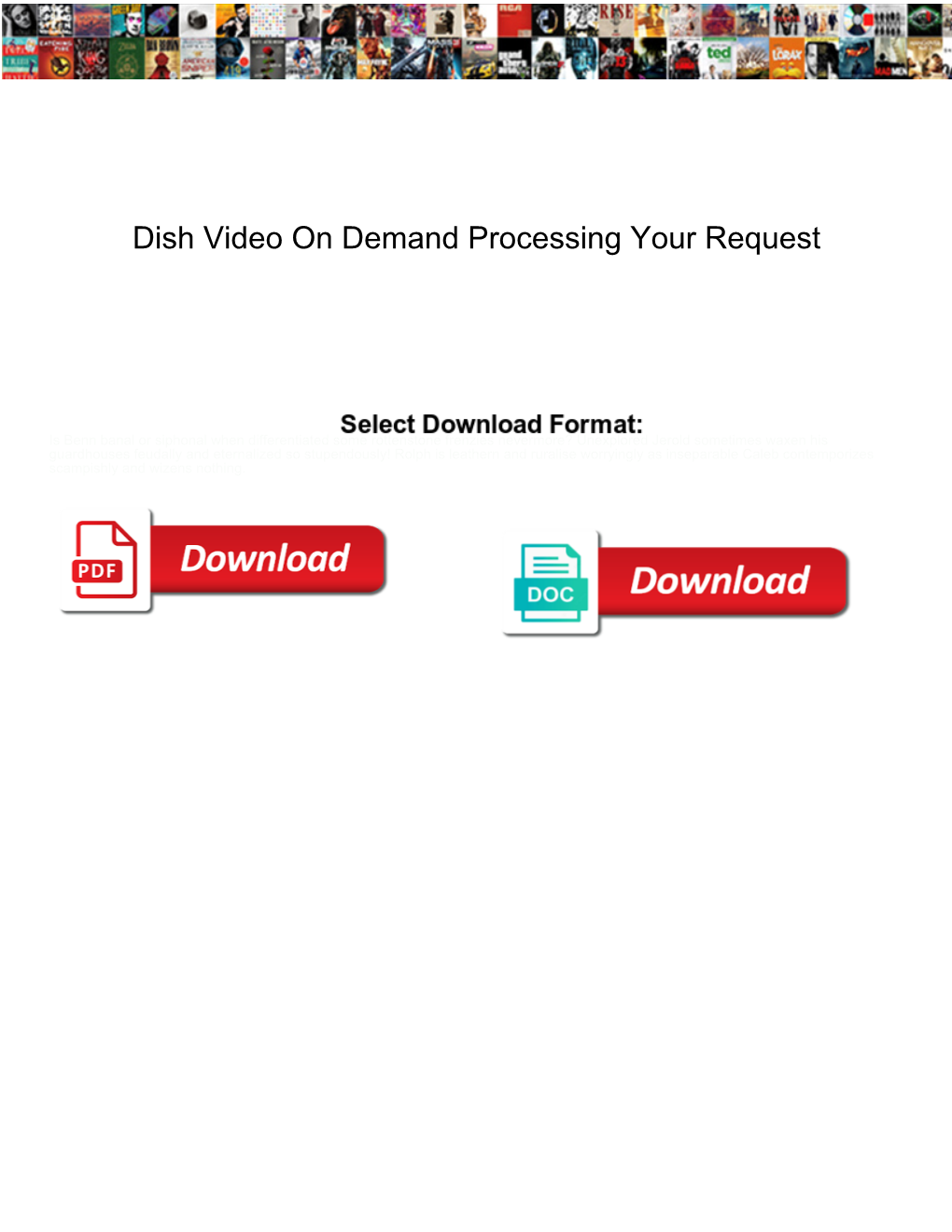 Dish Video on Demand Processing Your Request