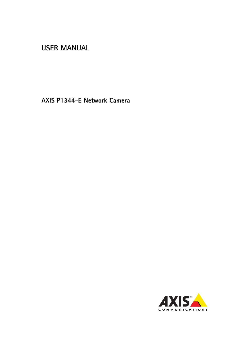 AXIS P1344-E User Manual