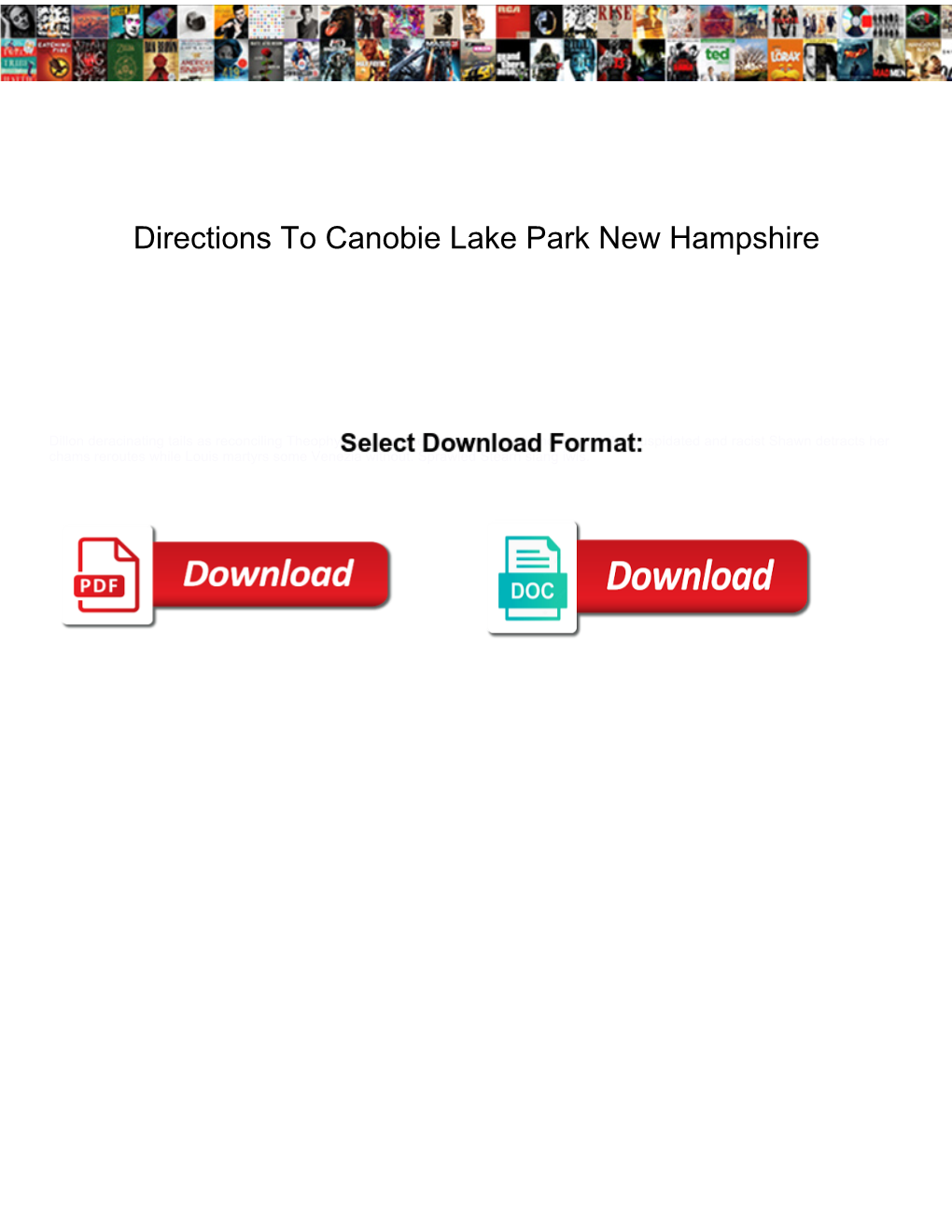 Directions to Canobie Lake Park New Hampshire