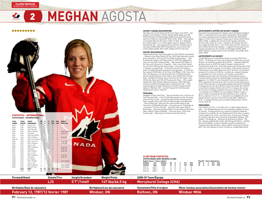 2 Meghan Agosta