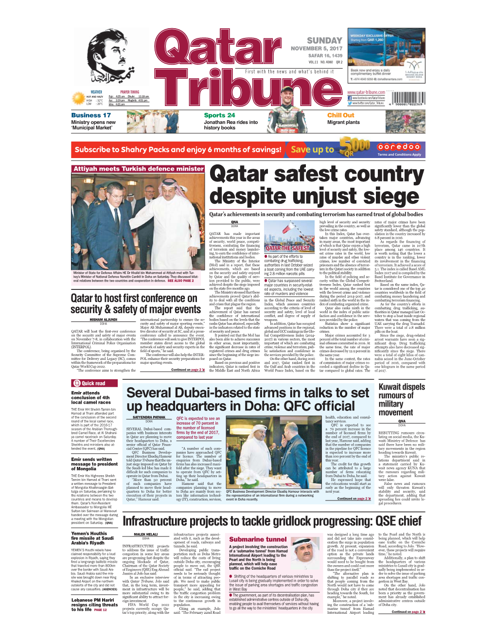 Qatar Safest Country Despite Unjust Siege