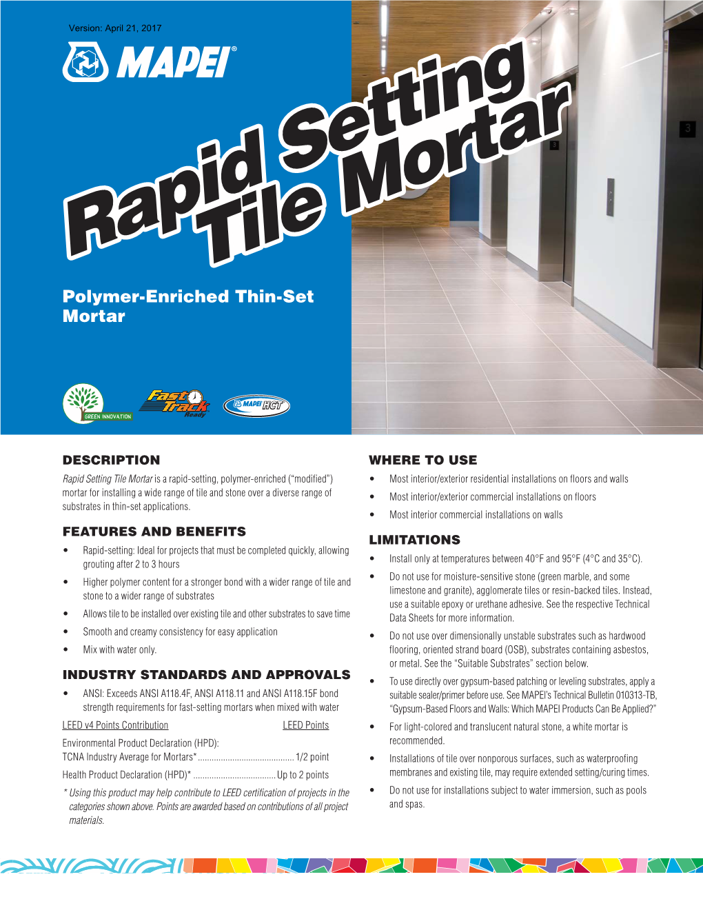 Rapid Setting Tile Mortar