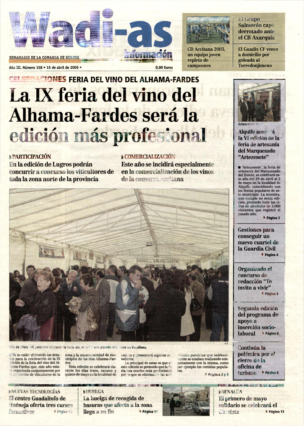 La IX Feria Del Vino Del Alhama-Fardes Será La Edición Más