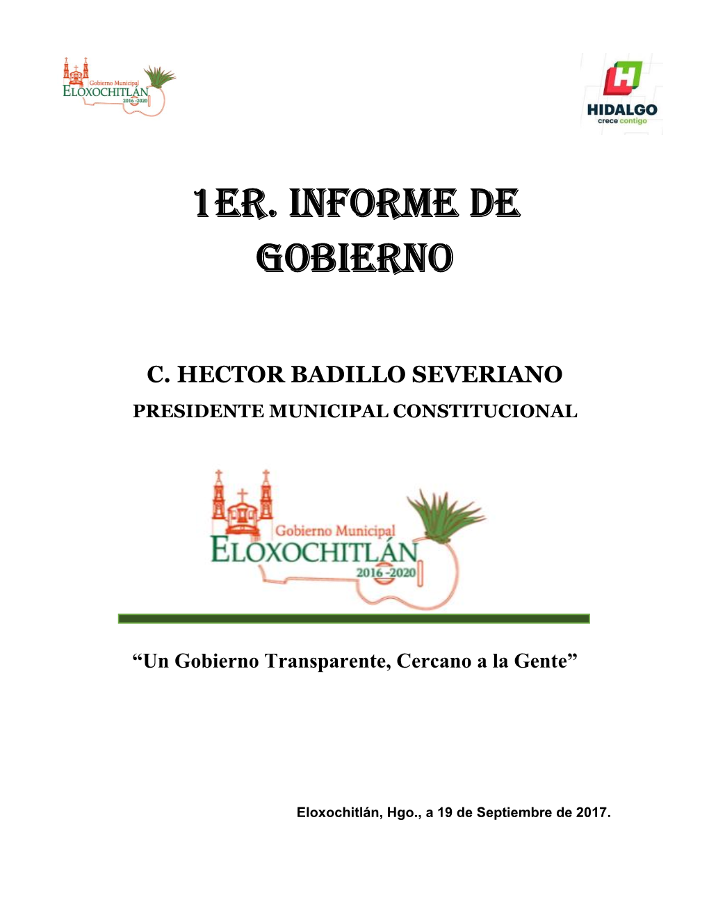 1Er. Informe De Gobierno