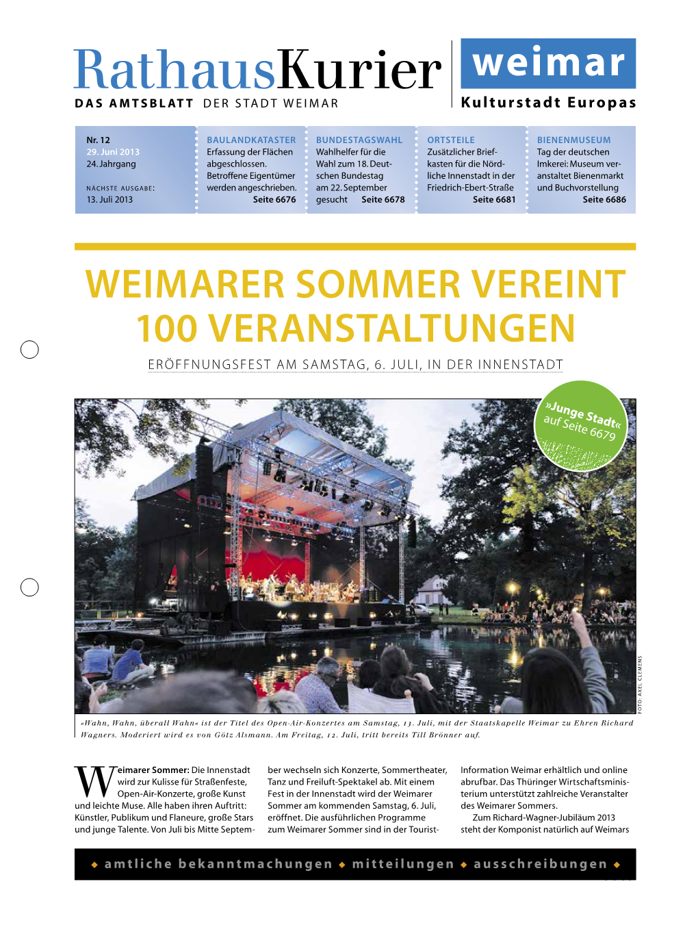 Rathauskurier Das Amtsblatt Der Stadt Weimar Kulturstadt Europas