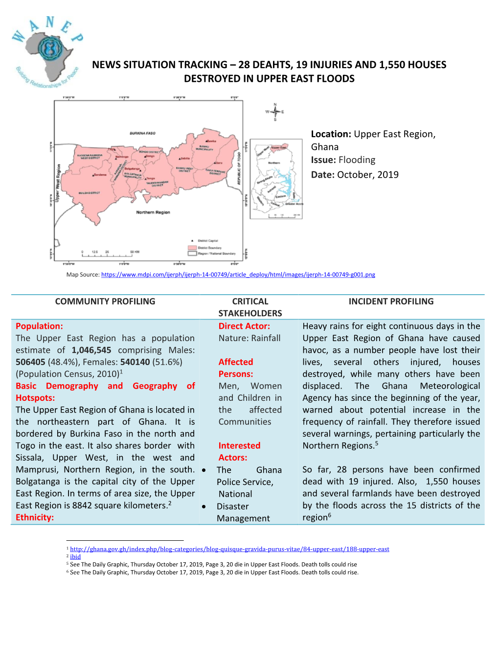 Heavy Rains for Eight Continuous Days in the Upper East Region of Ghana