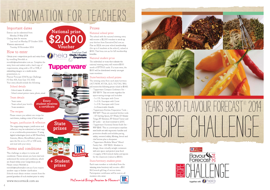 Student Recipe Challenge