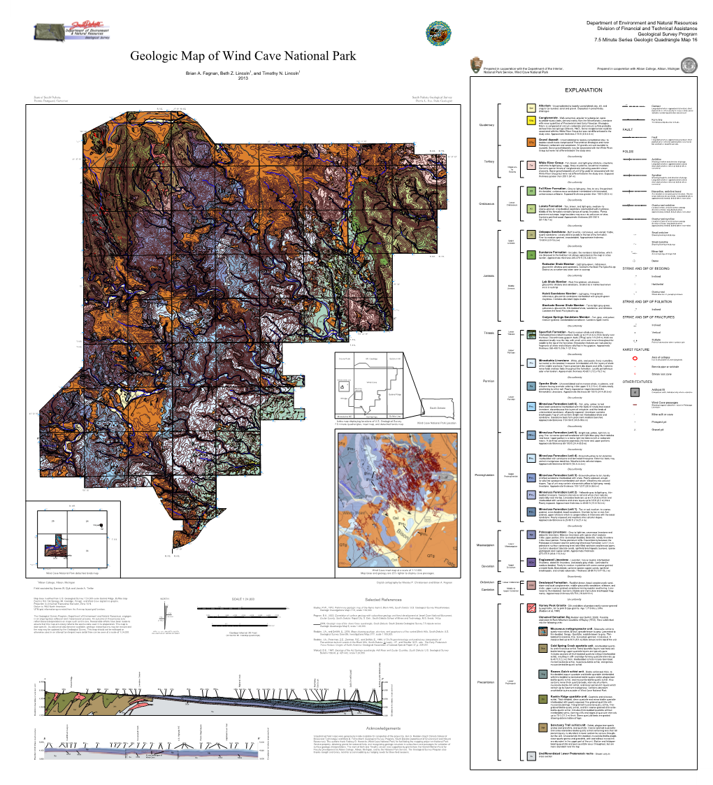 Geologic Map of Wind Cave National Park