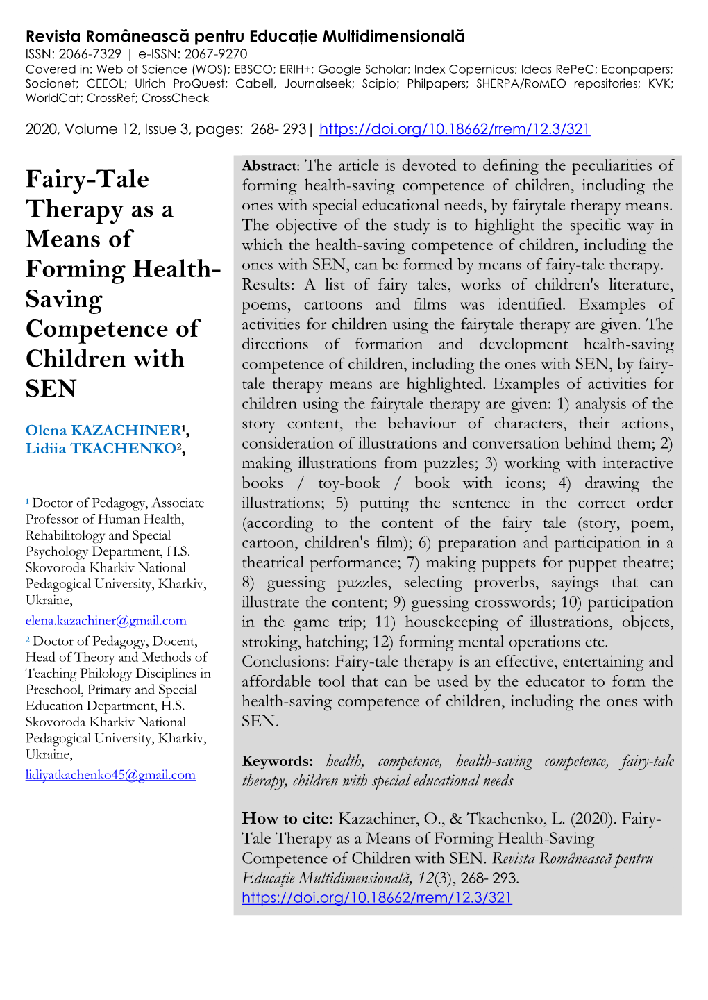 Fairy-Tale Therapy As a Means of Forming Health