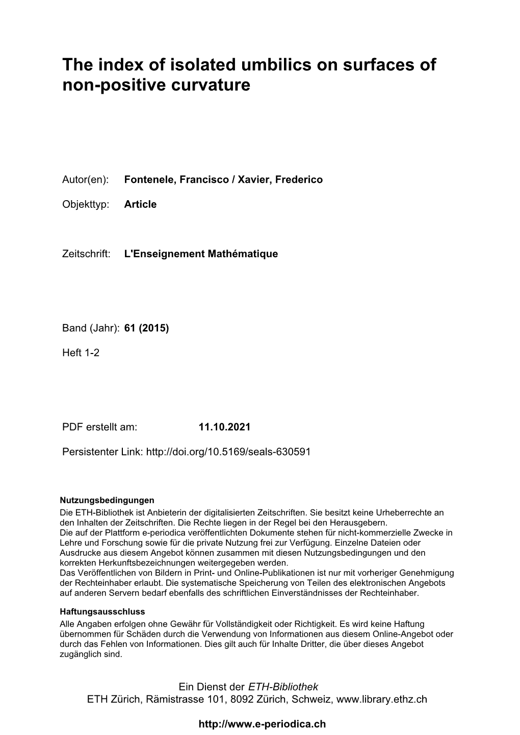 The Index of Isolated Umbilics on Surfaces of Non-Positive Curvature