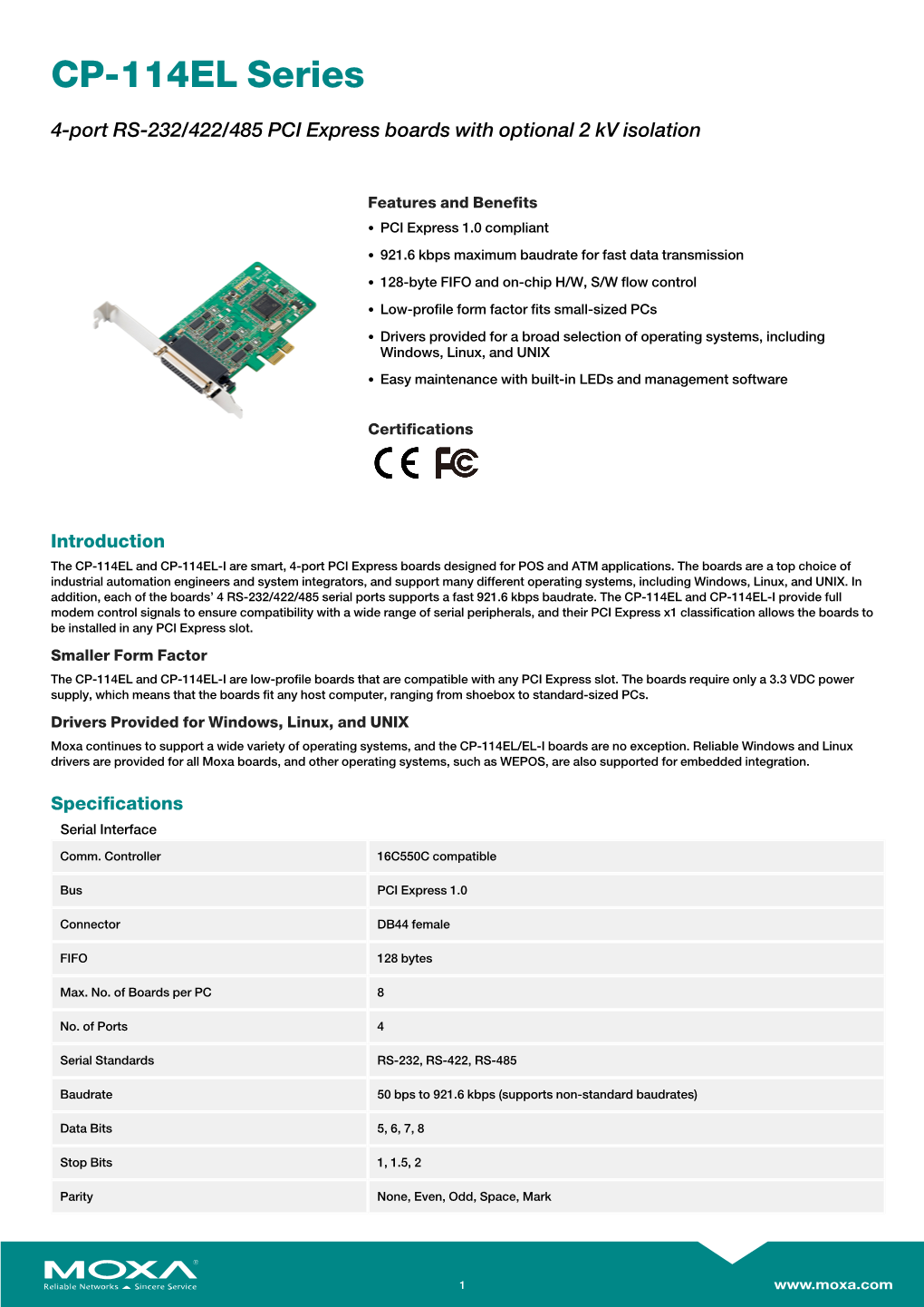 MOXA -CP-114EL Series