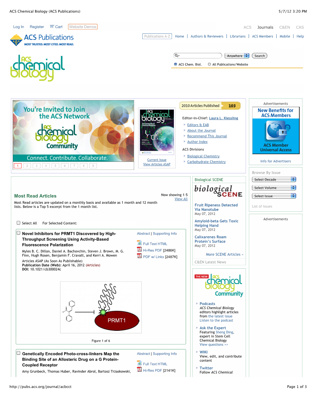 ACS Chemical Biology (ACS Publications) 5/7/12 3:20 PM