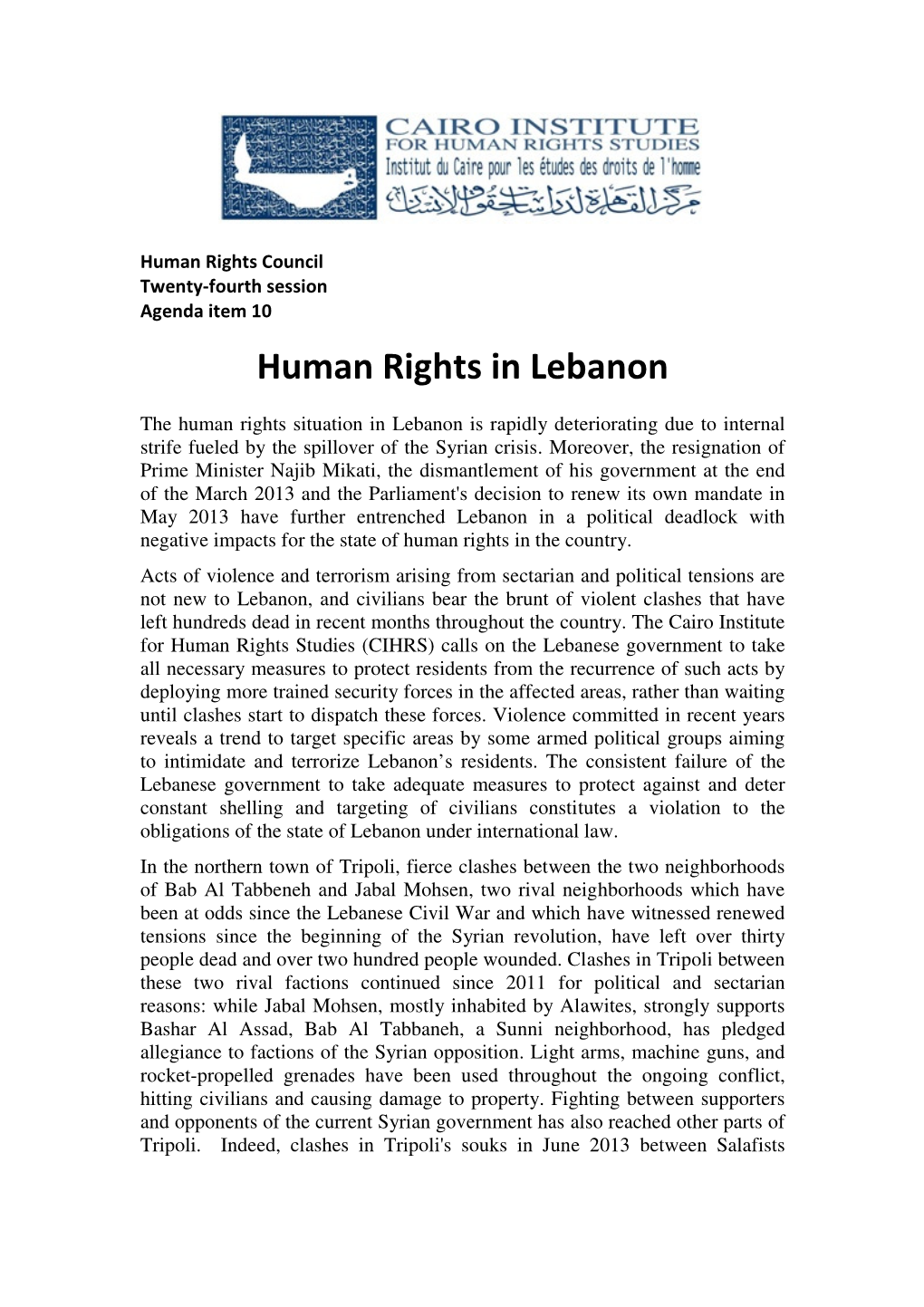 Human Rights in Lebanon