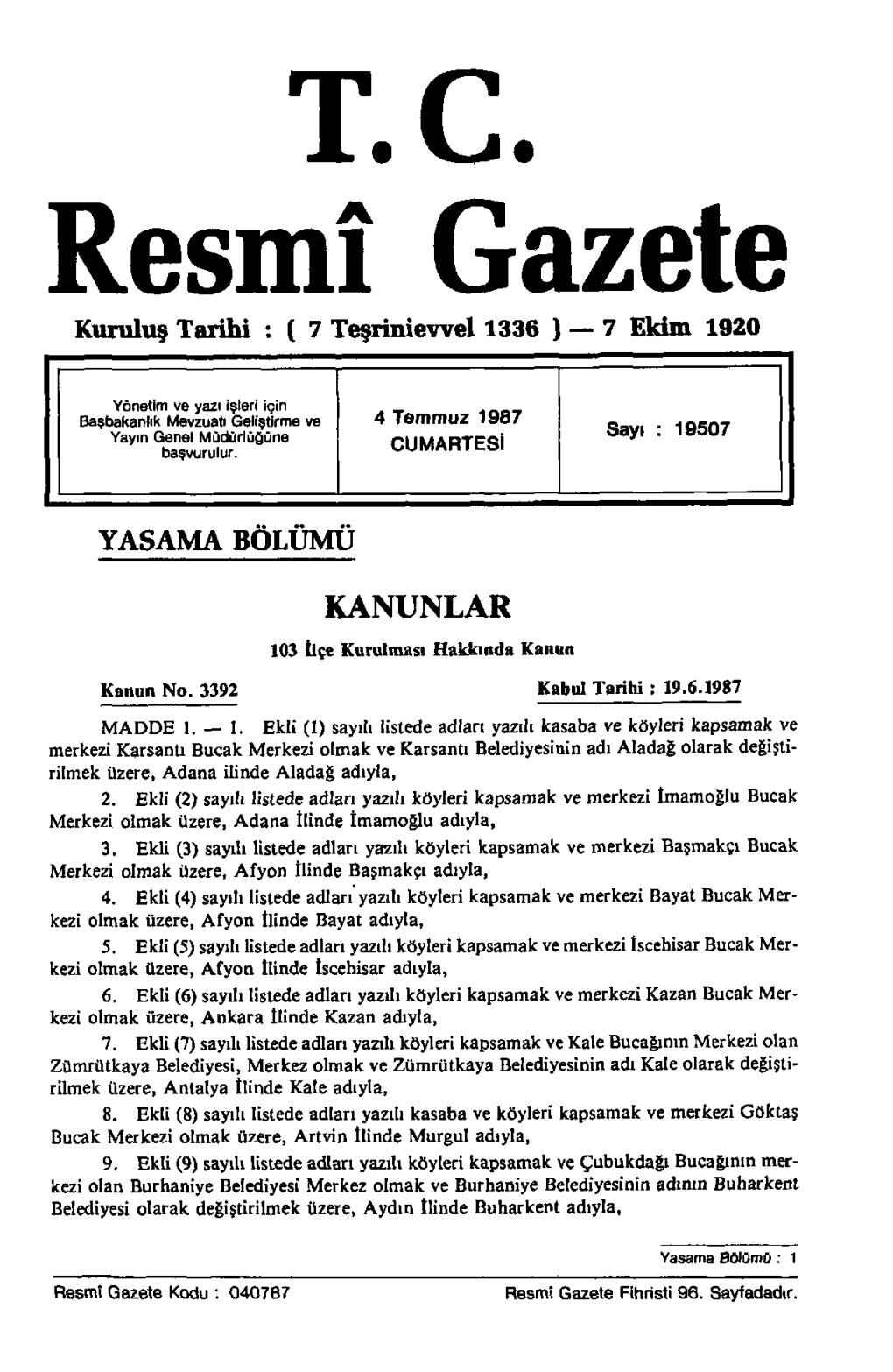 TC Resmî Gazete