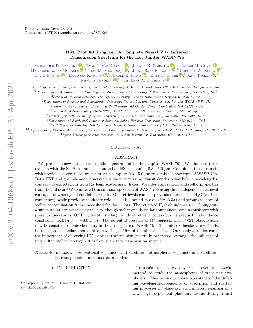 HST Pancet Program: a Complete Near-UV to Infrared Transmission Spectrum for the Hot Jupiter WASP-79B