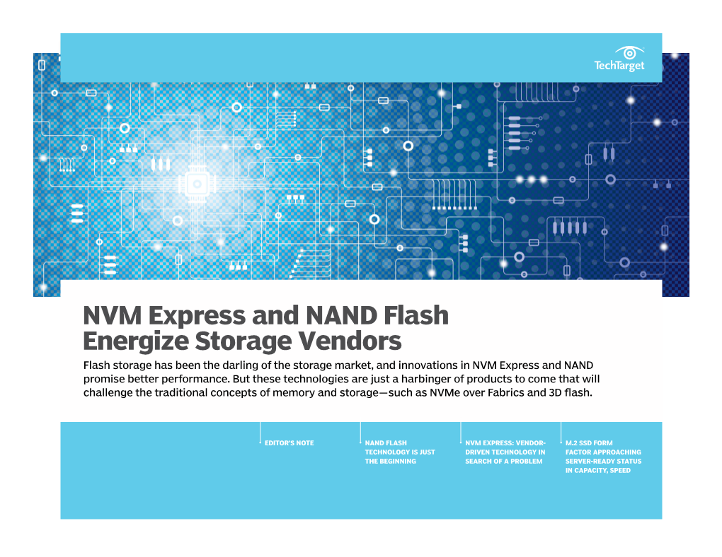 NVM Express and NAND Flash Energize Storage Vendors