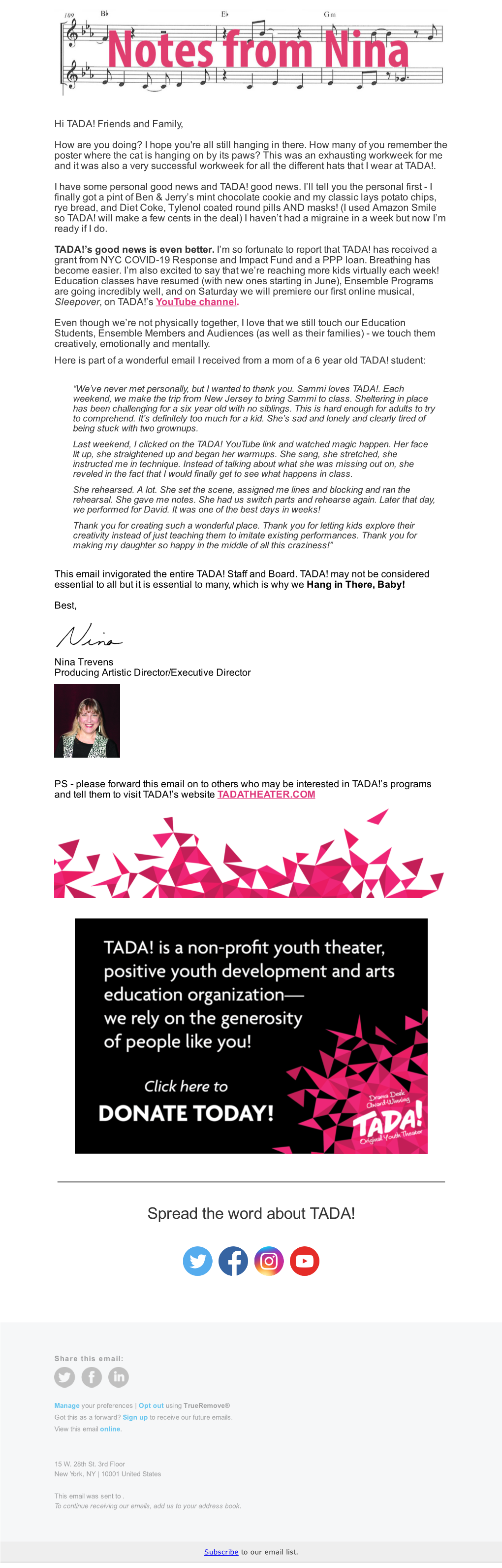 Spread the Word About TADA!