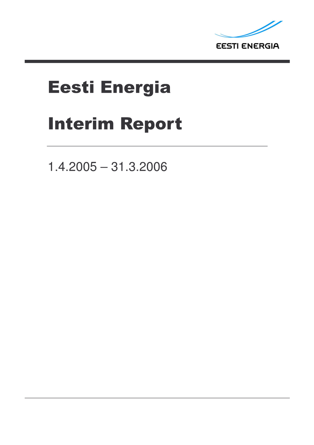 Eesti Energia Interim Report