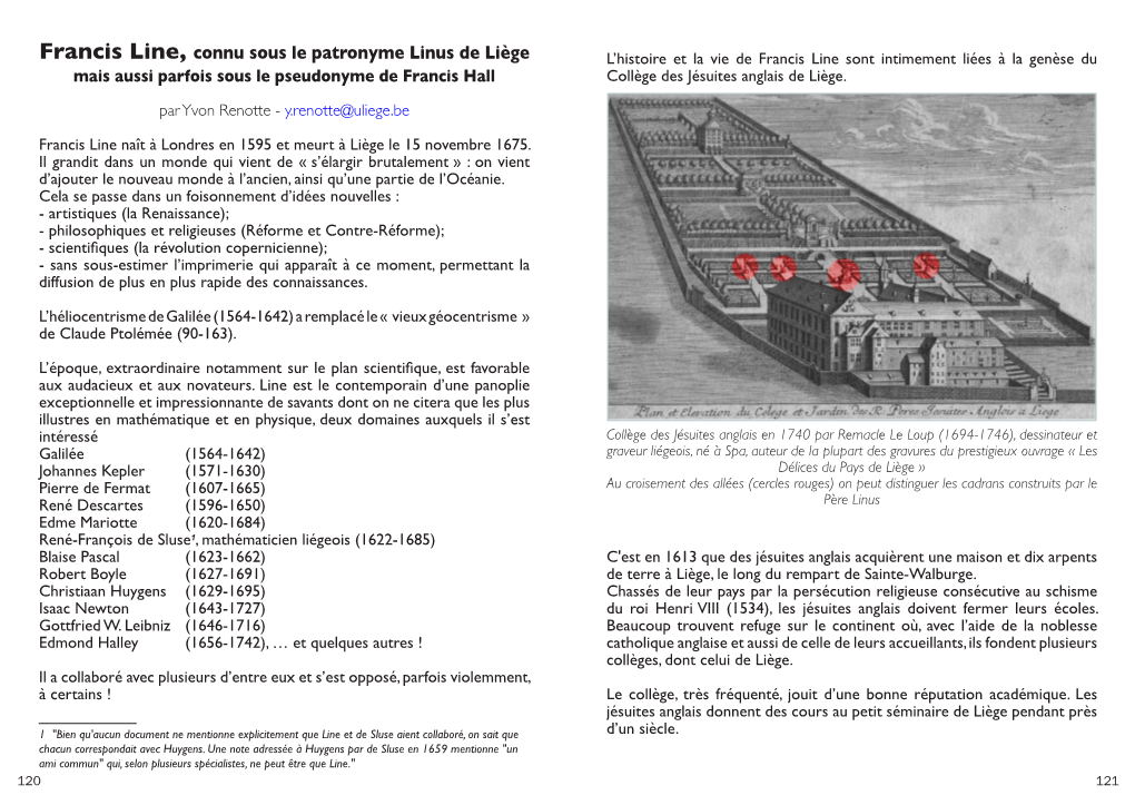 Francis Line, Connu Sous Le Patronyme Linus De Liège