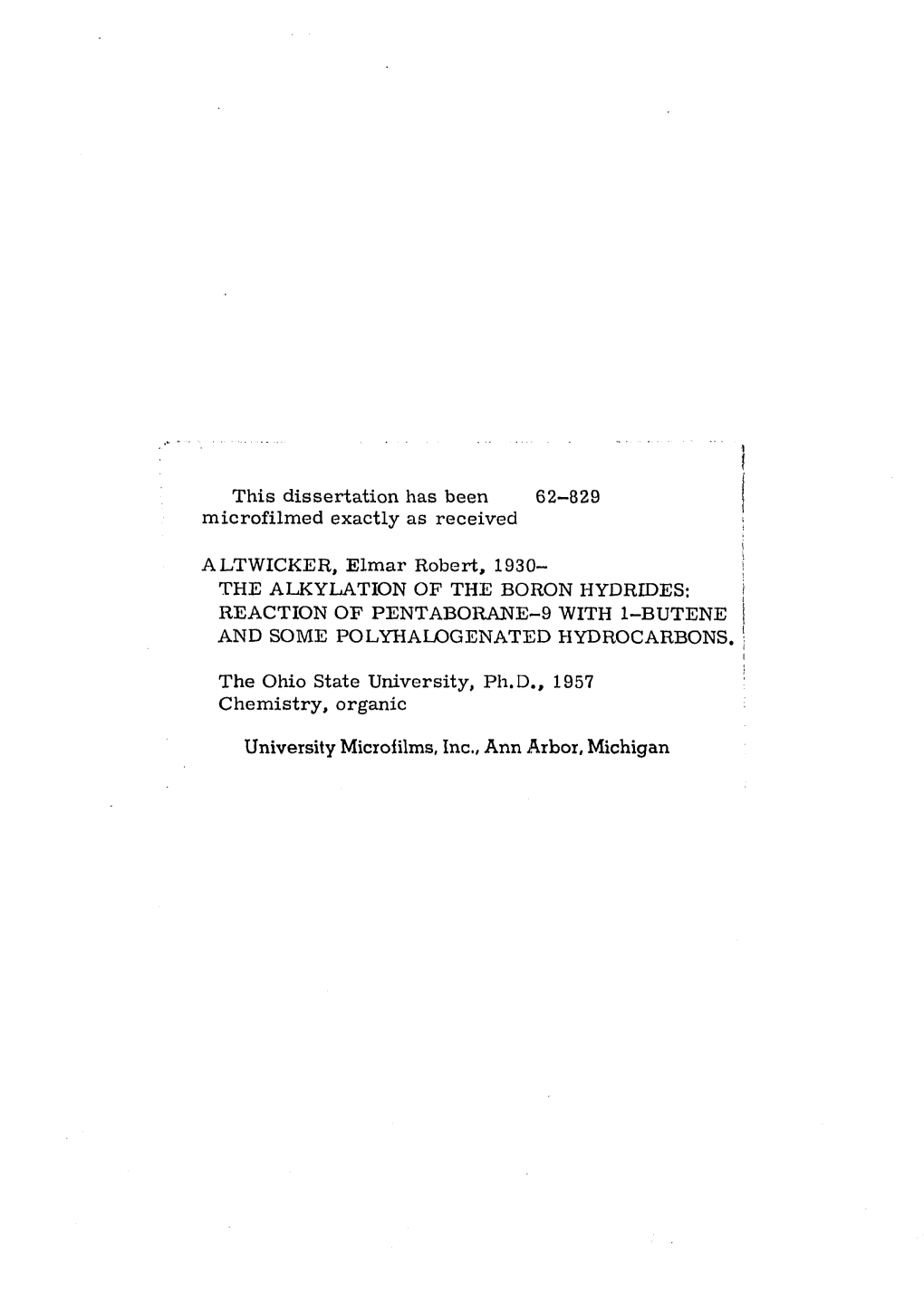 The Alkylation of the Boron Hydrides, Reaction of Pentaborane-9 with 1