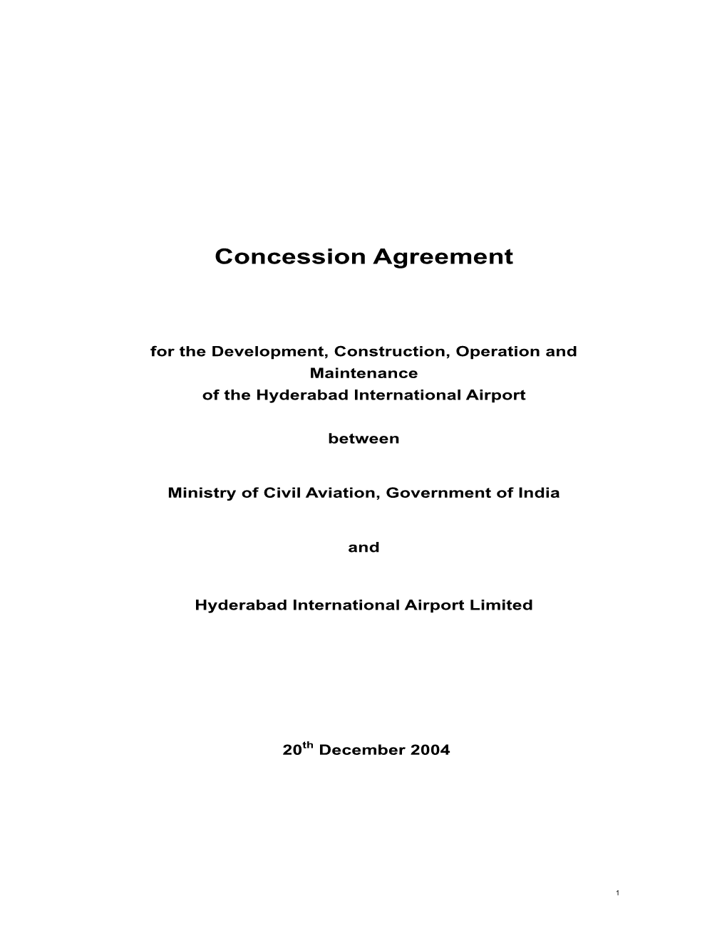 Concession Agreement