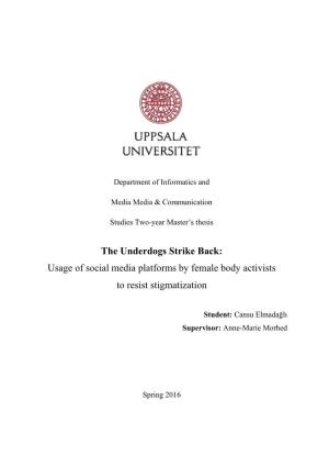 Usage of Social Media Platforms by Female Body Activists to Resist Stigmatization