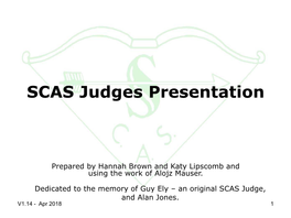 SCAS Judges Presentation