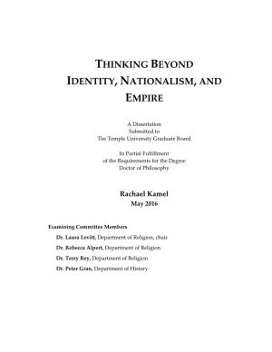 Thinking Beyond Identity, Nationalism, and Empire