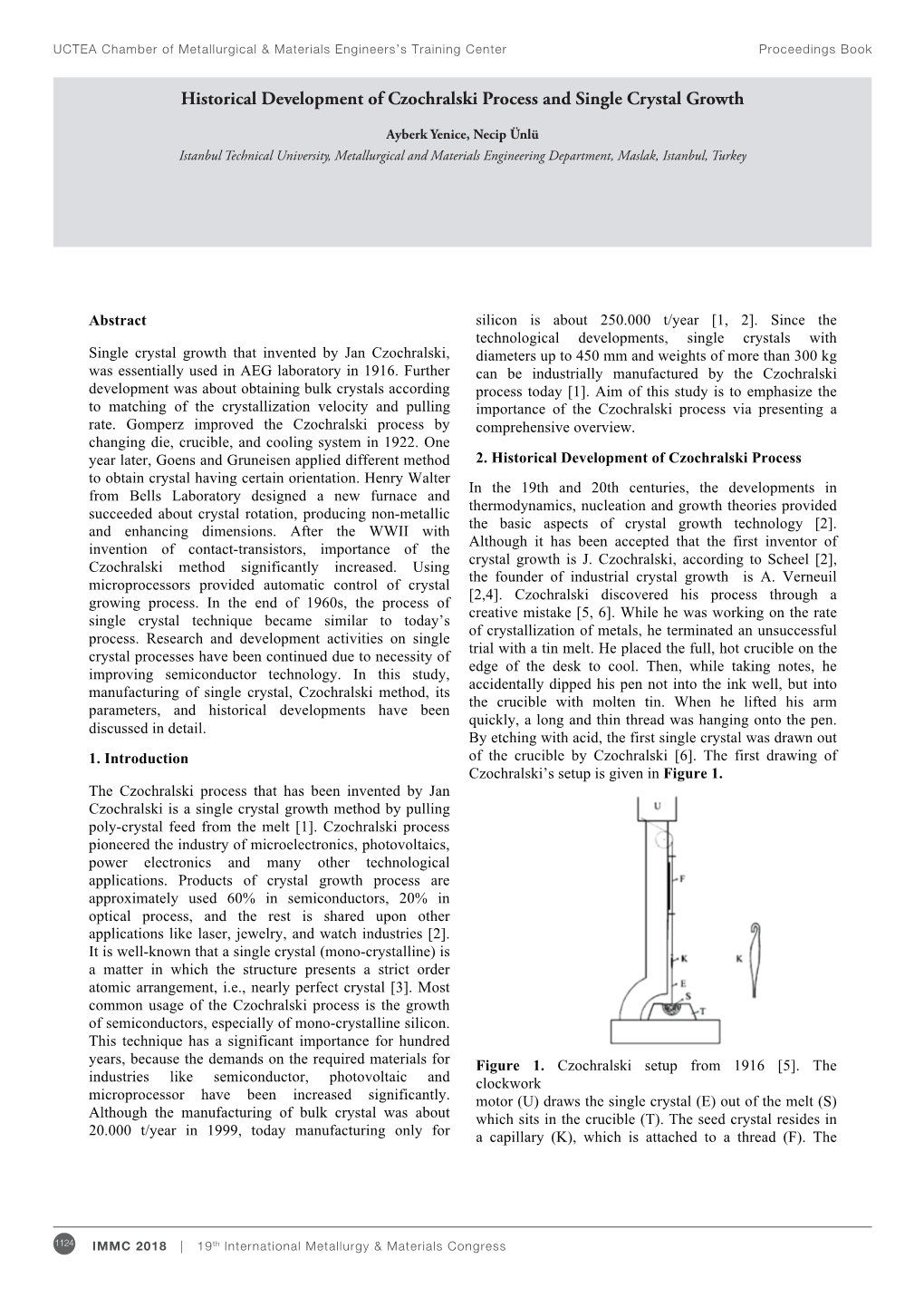 Historical Development of Czochralski Process and Single Crystal Growth ...