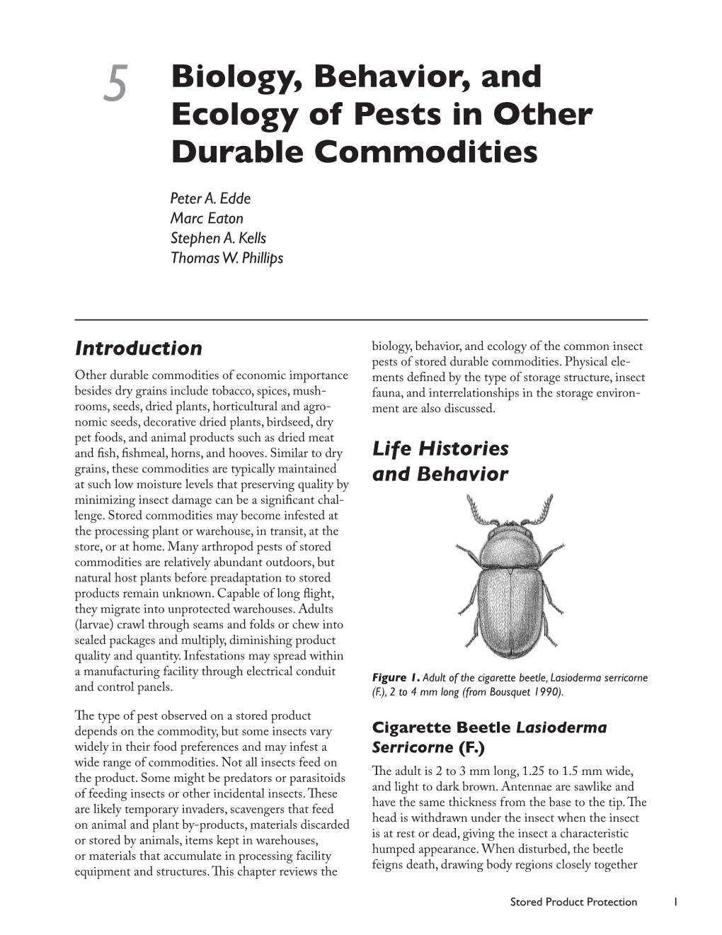 5 Biology, Behavior, and Ecology of Pests in Other Durable Commodities