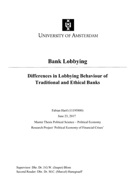Bank Lobbying