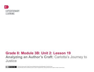 Grade 8 ELA Module 3B, Unit 2, Lesson 19