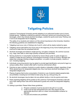 Tailgating Policies