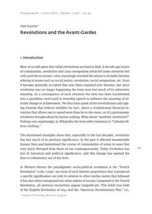 Revolutions and the Avant-Gardes