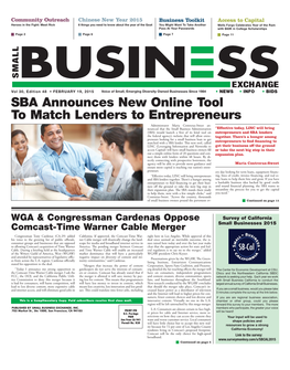 SBA Announces New Online Tool to Match Lenders to Entrepreneurs