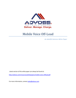 Mobile Voice Off-Load