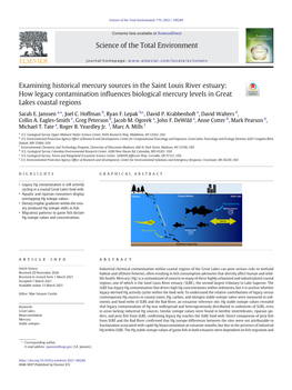 Examining Historical Mercury Sources in the Saint Louis River Estuary: How Legacy Contamination Inﬂuences Biological Mercury Levels in Great Lakes Coastal Regions