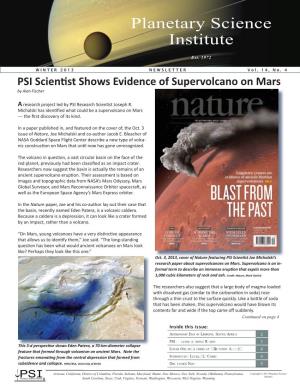 PSI Scienst Shows Evidence of Supervolcano on Mars
