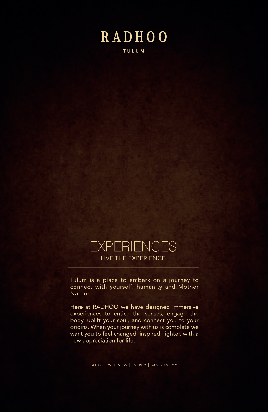 Experiences Live the Experience