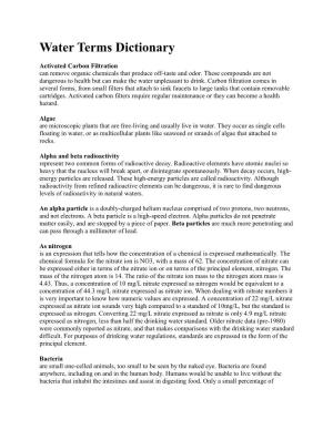 Water Terms Dictionary (PDF)