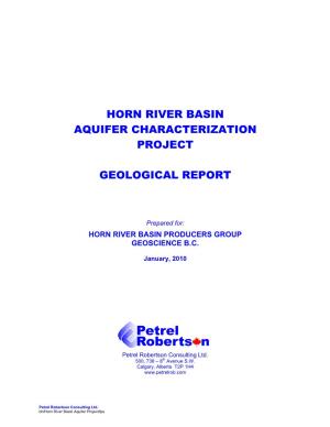 Horn River Basin Aquifer Characterization Project
