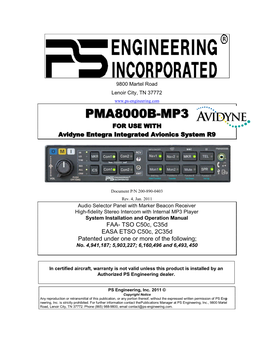Pma8000b-Mp3 Pin Assignments
