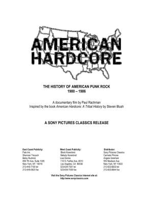 The History of American Punk Rock 1980 – 1986