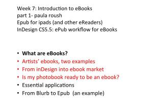 Arists' Ebooks, Two Examples • from Indesign Into