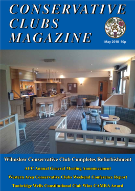 Wilmslow Conservative Club Completes Refurbishment ACC Annual General Meeting Announcement