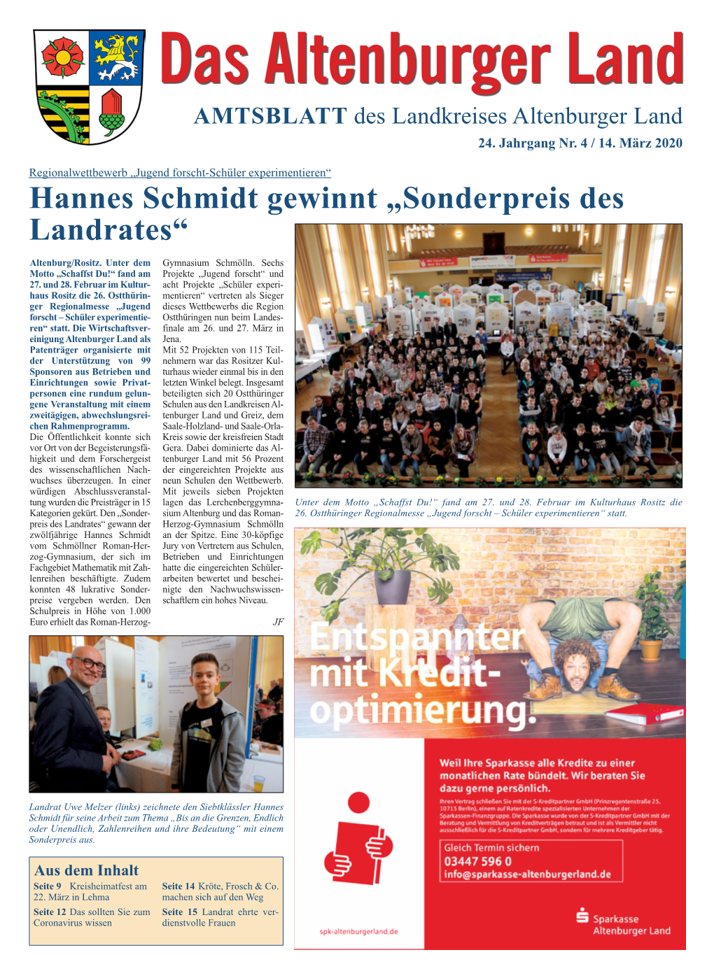 Amtsblatt Nr. 4 Am 14. März 2020