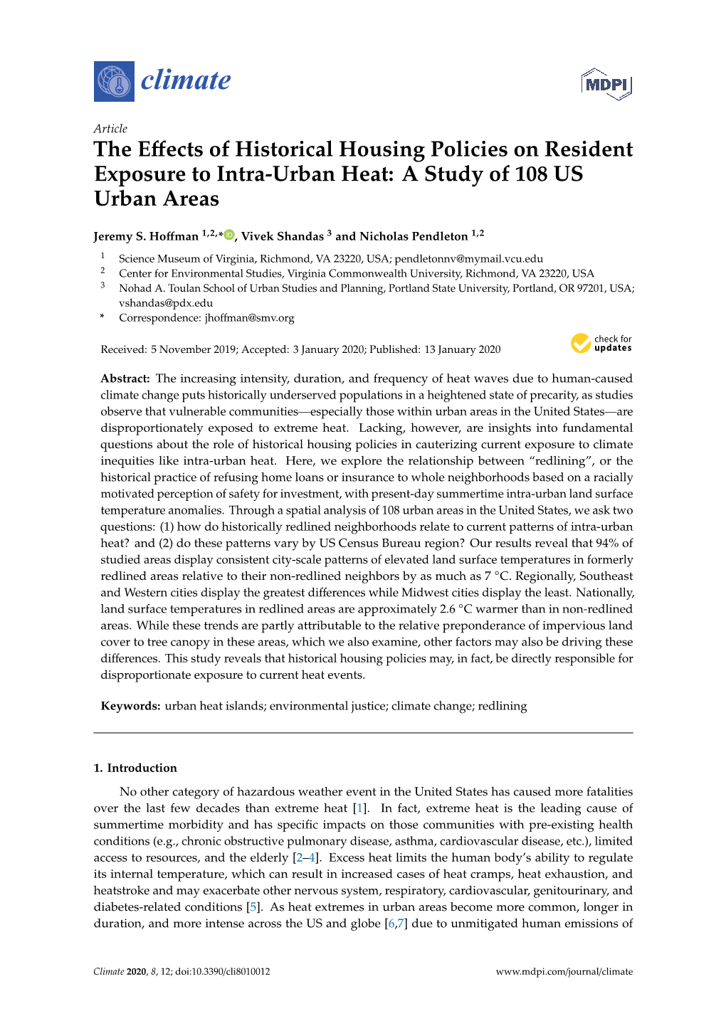 The Effects of Historical Housing Policies on Resident Exposure To