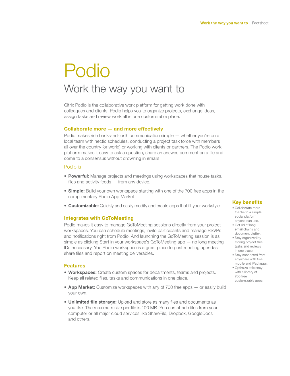 Podio Work the Way You Want To